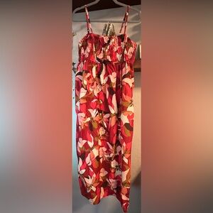 A new day pink floral maxi dress